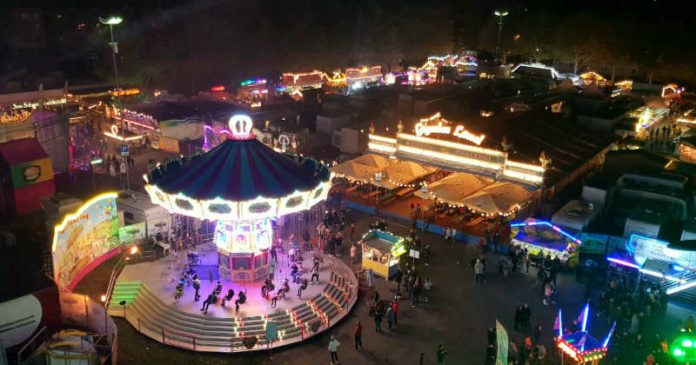 Kerwegelände bei Nacht Foto: Stadt Kaiserslautern