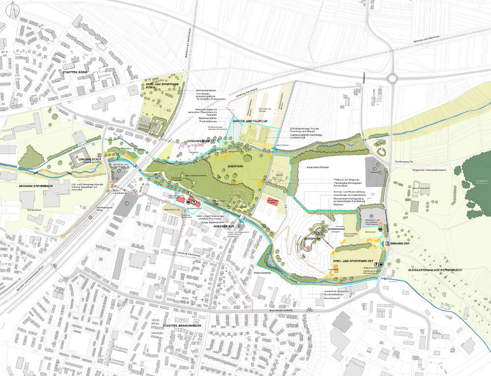 Plan LGS 2027 Neustadt (Quelle: Stadtverwaltung Neustadt/Friedrich-Olbricht-Straße Landschaftsarchitekten Stadtplaner Ingenieure SCHMITZ + WÜNSCH)