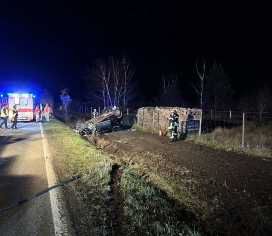 Verkehrsunfall L 532 (Foto: Feuerwehr Neustadt)