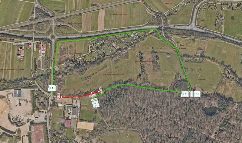 Umleitung Radweg Reitclub (Foto: Stadtverwaltung Neustadt)