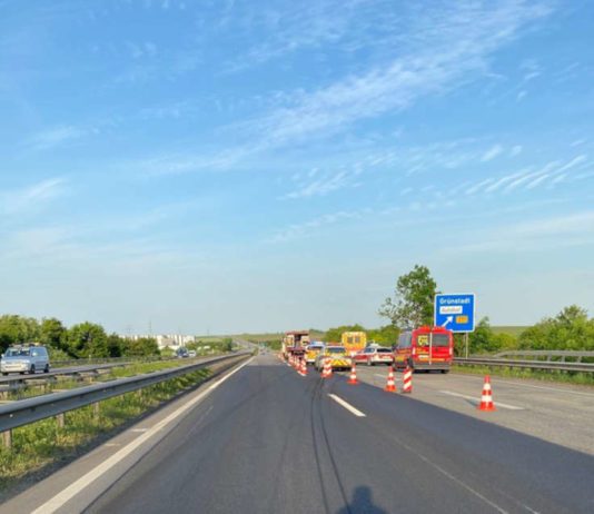 Unfallstelle A6 (Foto: Polizei RLP)