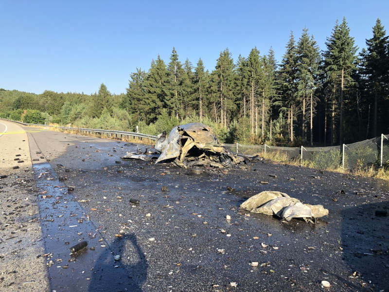 Die Unfallstelle (Foto: Polizei RLP)