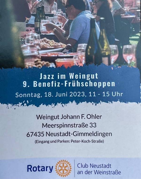 Veranstaltungsplakat (Quelle: Rotary Club Neustadt)