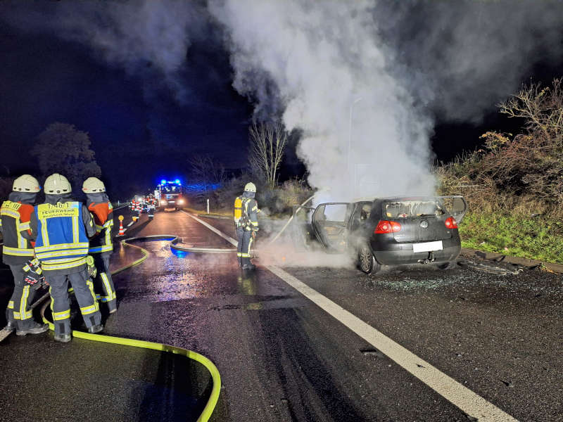 Fahrzeugbrand (Foto: Feuerwehr Neustadt)