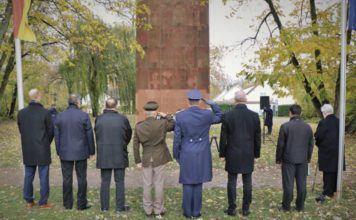 Gedenken am Ehrenmal in Germersheim.  (Foto: Fw Proulx)