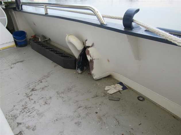 Schaden Schiff und Dalben