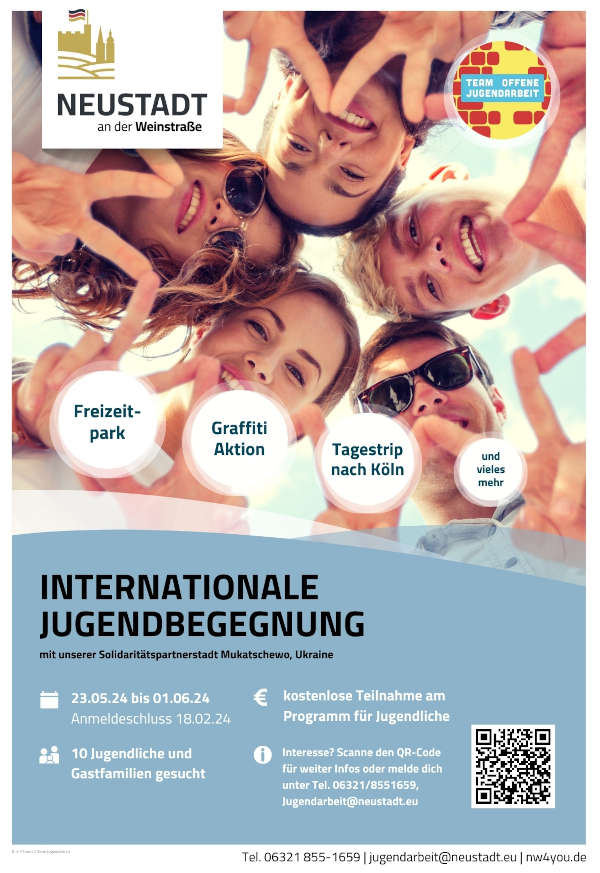 Internationale Jugendbegegnung - Plakat (Foto: Stadtverwaltung Neustadt)