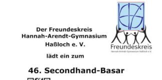 Secondhand-Basar-Plakat (Quelle: Freundeskreis des Hannah-Arendt-Gymnasiums)