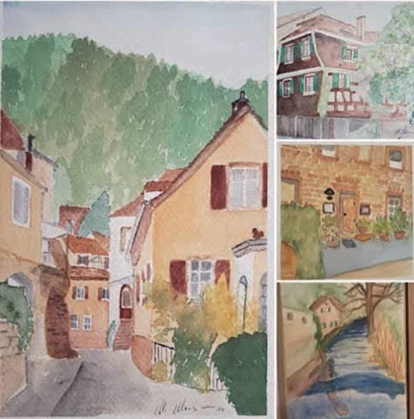 Aquarelle von Marianne Mansmann und Petra Thullen