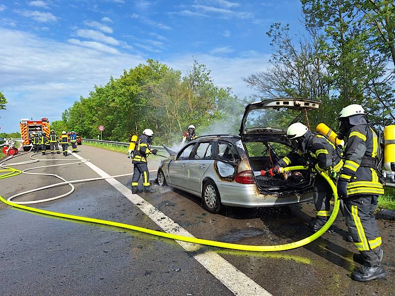 Fahrzeugbrand (Foto: Feuerwehr Neustadt)